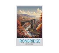BEAYODKP 5D DIY Diamond Painting kit，Ironbridge Shropshire，Round Resin Diamond Cross Stitch, Home Decoration Gift（40 x 50 cm/15.74 x 19.68 inches）-GK89