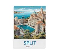 BEAYODKP 5D DIY Diamond Painting kit，Split Croatia，Round Resin Diamond Cross Stitch, Home Decoration Gift（40 x 50 cm/15.74 x 19.68 inches）-O100