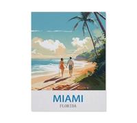 BEAYODKP 5D DIY Diamond Painting，Miami Florida（30 x 40 cm）