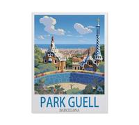 BEAYODKP 5D DIY Diamond Painting，Park Guell Barcelona（30 x 40 cm）