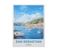 BEAYODKP 5D DIY Diamond Painting，San Sebastian Spain，Round Full Drill Crystal Rhinestone Embroidery Cross Stitch Arts Craft Canvas for Home Wall Decor（50 x 60 cm/19.68 x 23.62 inches）-ID38