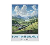 BEAYODKP 5D DIY Diamond Painting，Scottish Highlands Scotland，Art Living Room Wall Decoration Gift（50 x 60 cm/19.68 x 23.62 inches）-IC83
