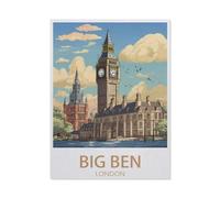 BEAYODKP 5D DIY Full Round Drill Diamond Painting，Big Ben London，Embroidery Full Round Diamond Cross Stitch Rhinestone Mosaic Decor Gift（40 x 50 cm/15.74 x 19.68 inches）-AN78