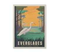 BEAYODKP 5D DIY Full Round Drill Diamond Painting，Everglades National Park, Snowy Egrets，Embroidery Full Round Diamond Cross Stitch Rhinestone Mosaic Decor Gift（30 x 40 cm/11.81 x 15.74 inches）-HO67