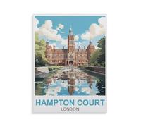 BEAYODKP 5D DIY Full Round Drill Diamond Painting，Hampton Court Palace London，Embroidery Full Round Diamond Cross Stitch Rhinestone Mosaic Decor Gift（30 x 40 cm/11.81 x 15.74 inches）-GW87