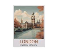 BEAYODKP 5D DIY Full Round Drill Diamond Painting，London, Great Britain，Embroidery Full Round Diamond Cross Stitch Rhinestone Mosaic Decor Gift（50 x 60 cm/19.68 x 23.62 inches）-HB68