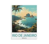 BEAYODKP 5D DIY Full Round Drill Diamond Painting，Rio De Janeiro Brazil，Embroidery Full Round Diamond Cross Stitch Rhinestone Mosaic Decor Gift（50 x 60 cm/19.68 x 23.62 inches）-O98