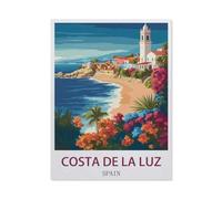 BEAYODKP Adult Paint by Numbers,Costa De La Luz Spain,DIY Paint by Numbers for Adults and Kids Painting by Numbers on Canvas Art Crafts Gift for Home Wall Decorations(50x60cm-FA99