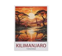 BEAYODKP Adult Paint by Numbers，Kilimanjaro Tanzania Sunset，DIY Paint by Numbers for Adults and Kids Painting by Numbers on Canvas Art Crafts Gift for Home Wall Decorations(30x40cm-AW58