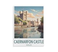 BEAYODKP Caernarfon Castle Wales，Paint by Number DIY Oil Painting Paint by Numbers Kits for Adults Beginner Canvas Acrylic Arts Craft for Home Wall Decor Drawing(40x50cm-O78