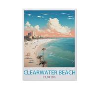 BEAYODKP Clearwater Beach Florida,Beginner-Friendly Paint-by-Number Kit,Easy Introduction to Art(30x40cm) 11.8x15.7 inches-EY81
