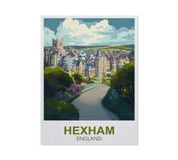 BEAYODKP Colorful DIY Paint by Number Kit for Families,Hexham England,Fun Relaxing Art Activity,Complete Set with Canvas Paints(50x60cm-FB69