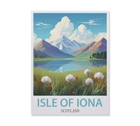 BEAYODKP Colorful DIY Paint by Number Kit for Families，Isle of Iona Scotland，Fun Relaxing Art Activity,Complete Set with Canvas Paints(40x50cm) 15.7x19.6 inches-FI49