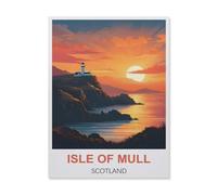 BEAYODKP Colorful DIY Paint by Number Kit for Families，Isle of Mull Scotland，Fun Relaxing Art Activity,Complete Set with Canvas Paints(50x60cm) 19.6x23.6 inches-FF49