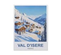 BEAYODKP Colorful DIY Paint by Number Kit for Families,Val D'isere France,Fun Relaxing Art Activity,Complete Set with Canvas Paints(30x40cm-FD19