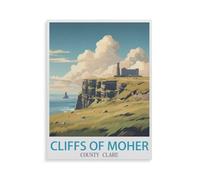 BEAYODKP Diamond Painting，Cliffs of Moher, County Clare, Ireland，Diamond Painting Art Embroidery Cross Stitch Pictures Gift Wall Decoration（50 x 60 cm/19.68 x 23.62 inches）-GQ80