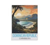 BEAYODKP Diamond Painting Kits for Adults and Kids，Dominican Republic Caribbean，Full Drill Round Rhinestone Paint with Diamonds（50 x 60 cm/19.68 x 23.62 inches）-HY22