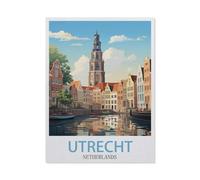 BEAYODKP Diamond Painting Kits for Adults and Kids,Utrecht Netherlands,Full Drill Round Rhinestone Paint with Diamonds(30 x 40 cm/11.81 x 15.74 inches)-HD37