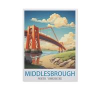 BEAYODKP Diamond Painting,Middlesbrough North Yorkshire,Diamond Painting Art Embroidery Cross Stitch Pictures Gift Wall Decoration(50 x 60 cm/19.68 x 23.62 inches)-HC21