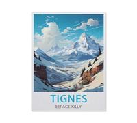 BEAYODKP Diamond Painting，Tignes Espace Killy，Round Full Drill Acrylic Embroidery Cross Stitch Arts Craft Canvas Supply for Home Wall Decor Adults and Kids（40 x 50 cm/15.74 x 19.68 inches）-BR42