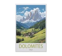 BEAYODKP Digital Painting DIY Frameless Paint by Number Kit, Dolomites Italy Landscape, Adult Art Kit (20x30cm), Unisex, Not Foldable
