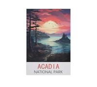 BEAYODKP Digital Painting DIY Frameless Paint by Number Kits，Acadia National Park，Paint by Numbers Oil Painting Canvas Print Wall Art Home Decoration(50x60cm) 19.6x23.6 inches-FN64
