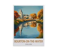 BEAYODKP Digital Painting DIY Frameless Paint by Number Kits,Bourton on The Water England,Paint by Numbers Oil Painting Canvas Print Wall Art Home Decoration(50x60cm-FB84