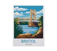 BEAYODKP Digital Painting DIY Frameless Paint by Number Kits,Bristol England,Paint by Numbers Oil Painting Canvas Print Wall Art Home Decoration(30x40cm-FB24