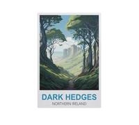 BEAYODKP Digital Painting DIY Frameless Paint by Number Kits,Dark Hedges Northern Ireland,Paint by Numbers Oil Painting Canvas Print Wall Art Home Decoration(40x50cm) 15.7x19.6 inches-GK24