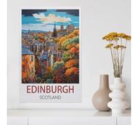 BEAYODKP Digital Painting DIY Frameless Paint by Number Kits，Edinburgh Scotland，Paint by Numbers Oil Painting Canvas Print Wall Art Home Decoration(50x60cm-Y90