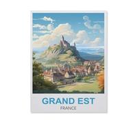 BEAYODKP Digital Painting DIY Frameless Paint by Number Kits,Grand Est France,Paint by Numbers Oil Painting Canvas Print Wall Art Home Decoration(50x60cm) 19.6x23.6 inches-GN74