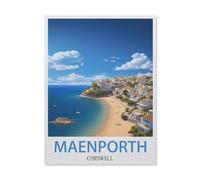 BEAYODKP Digital Painting DIY Frameless Paint by Number Kits，Maenporth Cornwall，Paint by Numbers Oil Painting Canvas Print Wall Art Home Decoration(50x60cm) 19.6x23.6 inches-FJ44