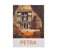 BEAYODKP Digital Painting DIY Frameless Paint by Number Kits,Petra,Paint by Numbers Oil Painting Canvas Print Wall Art Home Decoration(40x50cm-EZ44