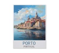 BEAYODKP Digital Painting DIY Frameless Paint by Number Kits，Porto Portugal，Paint by Numbers Oil Painting Canvas Print Wall Art Home Decoration(20x30cm) 7.8x11.8 inches-FK4