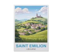 BEAYODKP Digital Painting DIY Frameless Paint by Number Kits,Saint-Émilion Libourne,Paint by Numbers Oil Painting Canvas Print Wall Art Home Decoration(50x60cm) 19.6x23.6 inches-GM64