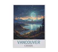 BEAYODKP Digital Painting DIY Frameless Paint by Number Kits，Vancouver Canada，Paint by Numbers Oil Painting Canvas Print Wall Art Home Decoration(50x60cm) 19.6x23.6 inches-FK64