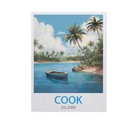 BEAYODKP DIY 5D Diamond Painting Kits，Cook Islands Vintage Travel Posters，Diamond Painting for Beginner Adults Rhinestone Numbered Diamond Arts Home Wall Decor（40 x 50 cm/15.74 x 19.68 inches）-CC37
