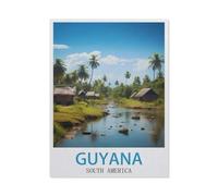 BEAYODKP DIY Diamond Painting，French Guiana South America，Cross Stitch Full Drill 5D Embroidery Mosaic Wall Decor Art（50 x 60 cm/19.68 x 23.62 inches）-GO39