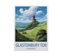 BEAYODKP DIY Diamond Painting，Glastonbury Tor Somerset，Cross Stitch Full Drill 5D Embroidery Mosaic Wall Decor Art（40 x 50 cm/15.74 x 19.68 inches）-HD40