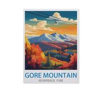 BEAYODKP DIY Diamond Painting，Gore Mountain Adirondack Park，Cross Stitch Full Drill 5D Embroidery Mosaic Wall Decor Art（30 x 40 cm/11.81 x 15.74 inches）-CM9