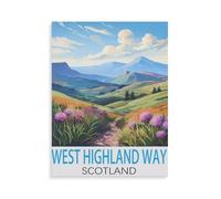BEAYODKP DIY Diamond Painting，West Highland Way Scotland，Cross Stitch Full Drill 5D Embroidery Mosaic Wall Decor Art（50 x 60 cm/19.68 x 23.62 inches）-HY45