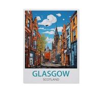 BEAYODKP DIY Oil Painting Paint by Number Kit，Glasgow Scotland，DIY Painting by Number Kits Oil Paint Drawing Canvas Home Decor Gift(20x30cm-AZ28