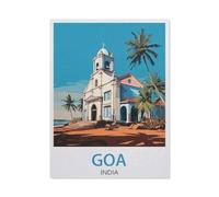 BEAYODKP DIY Oil Painting Paint by Number Kit,Goa India , Landscape,DIY Painting by Number Kits Oil Paint Drawing Canvas Home Decor Gift(50x60cm) 19.6x23.6 inches-DW28