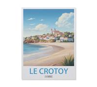 BEAYODKP DIY Oil Painting Paint by Number Kit，Le Crotoy Somme，DIY Painting by Number Kits Oil Paint Drawing Canvas Home Decor Gift(40x50cm) 15.7x19.6 inches-GM89