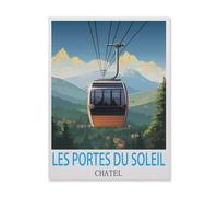BEAYODKP DIY Oil Painting Paint by Number Kit,Les Portes Du Soleil Chatel,DIY Painting by Number Kits Oil Paint Drawing Canvas Home Decor Gift(20x30cm) 7.8x11.8 inches-FL19