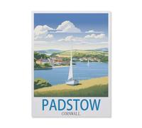 BEAYODKP DIY Oil Painting Paint by Number Kit,Padstow Cornwall,DIY Painting by Number Kits Oil Paint Drawing Canvas Home Decor Gift(30x40cm-FD89