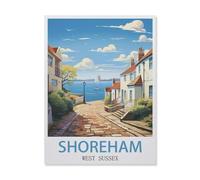BEAYODKP DIY Oil Painting Paint by Number Kit,Shoreham West Sussex,DIY Painting by Number Kits Oil Paint Drawing Canvas Home Decor Gift(40x50cm) 15.7x19.6 inches-FI89