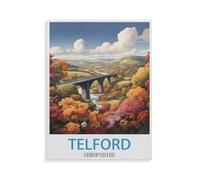 BEAYODKP DIY Oil Painting Paint by Number Kit，Telford, Shropshire，DIY Painting by Number Kits Oil Paint Drawing Canvas Home Decor Gift(30x40cm) 11.8x15.7 inches-GR59