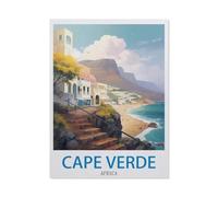 BEAYODKP DIY Paint by Numbers for Adults Canvas，Cape Verde Africa，DIY Oil Painting, Pictures Drawing Paintwork with Paintbrushes Decoration Gift(30x40cm) 11.8x15.7 inches-ED70