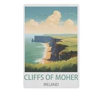 BEAYODKP DIY Paint by Numbers for Adults Canvas，Cliffs of Moher Ireland，DIY Oil Painting, Pictures Drawing Paintwork with Paintbrushes Decoration Gift(30x40cm)-AC27